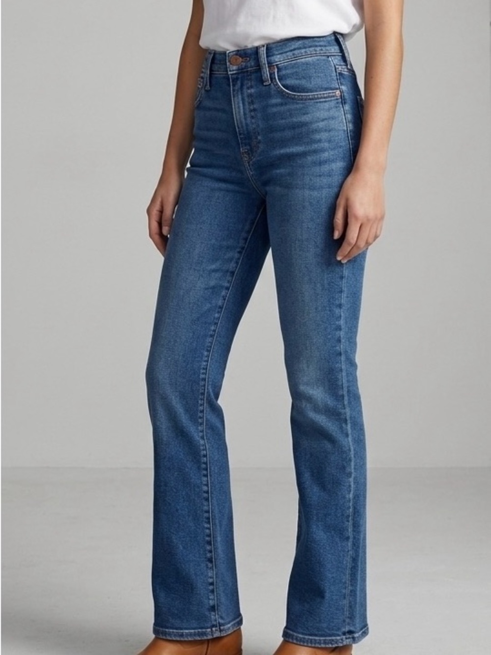 Madewell Cali Demi-Boot Jeans Bodney Wash 26 Cropped Flare Elevated Casual